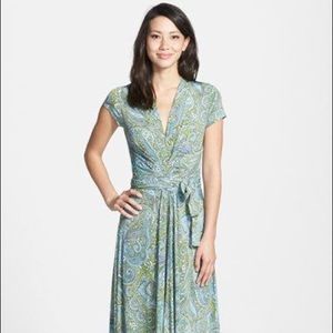 'Ashbury Paisley' Faux Wrap Maxi Dress